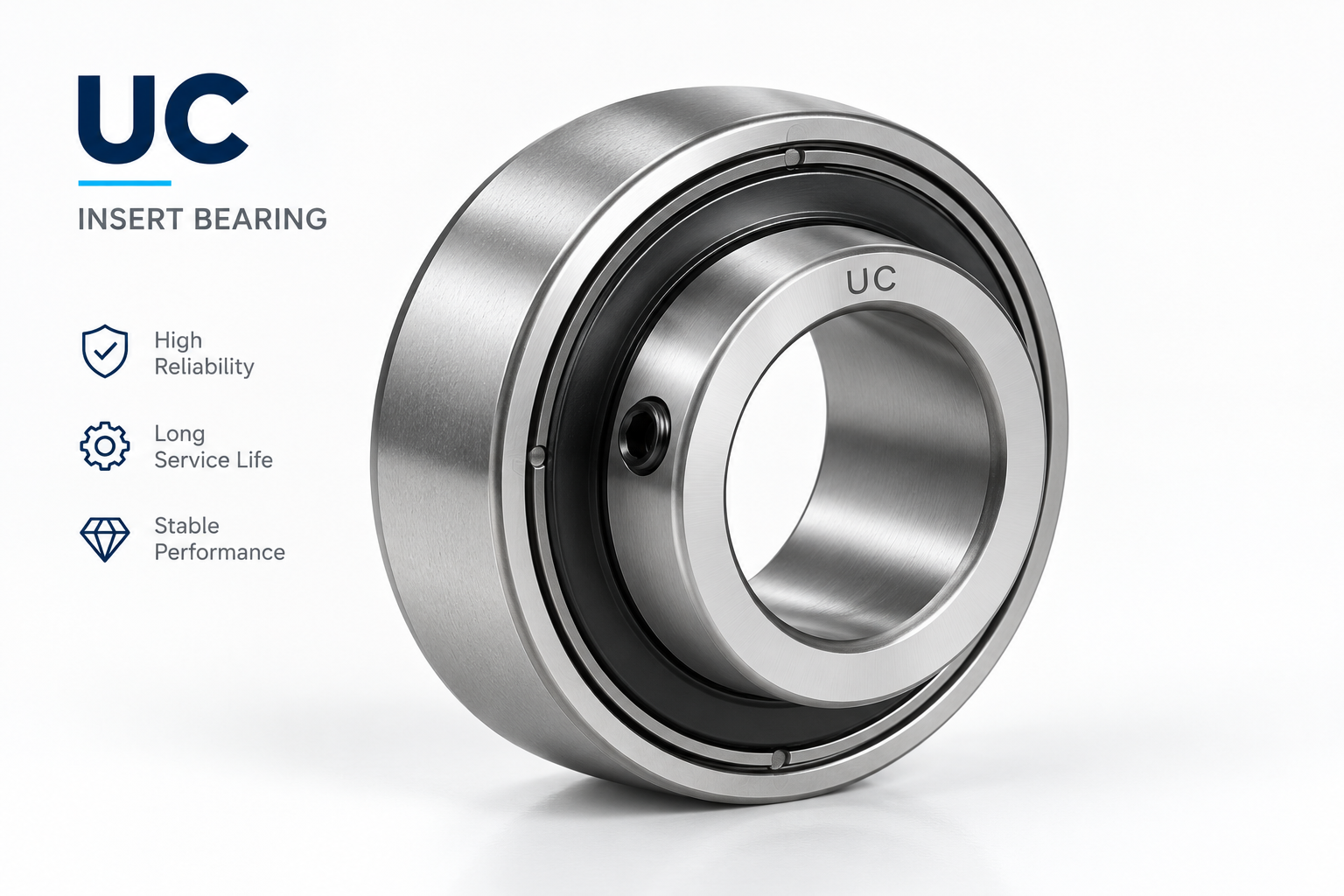UC insert bearing for mounted bearing units